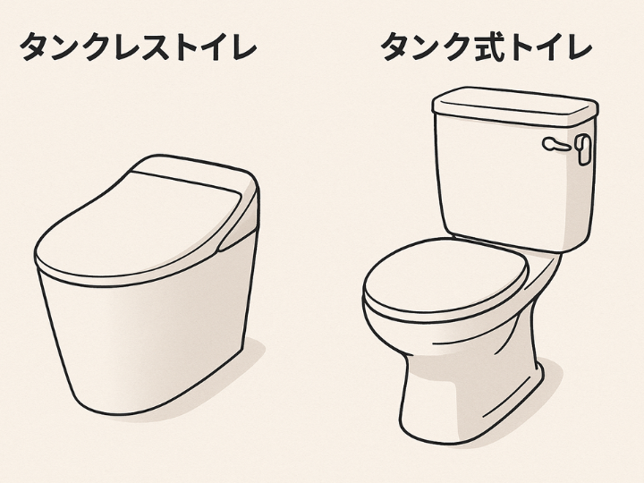 タンクレストイレとタンク式トイレ