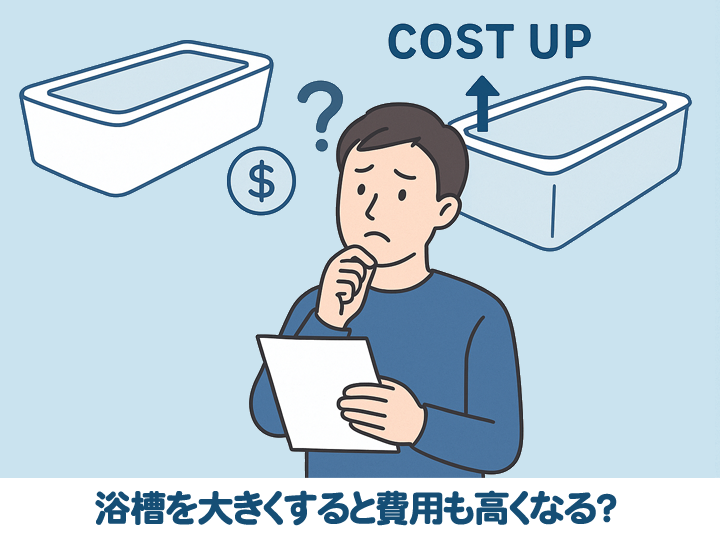 浴槽を大きくすると費用も高くなる？