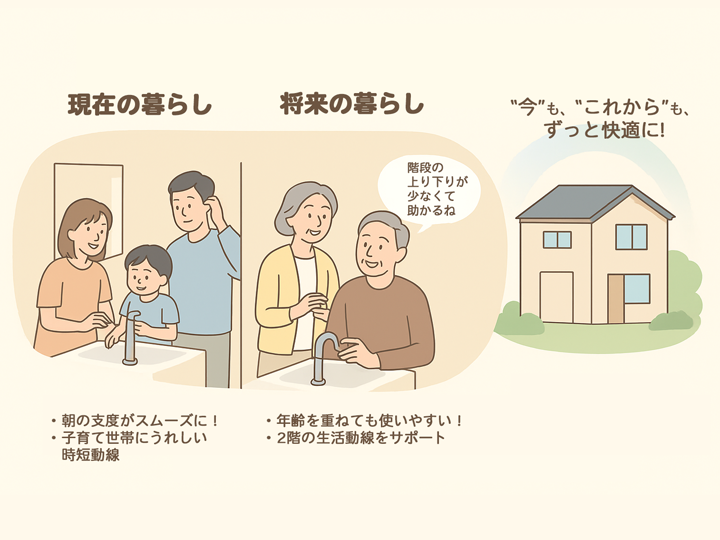 将来を見据えた「暮らしの投資」としての2階洗面台