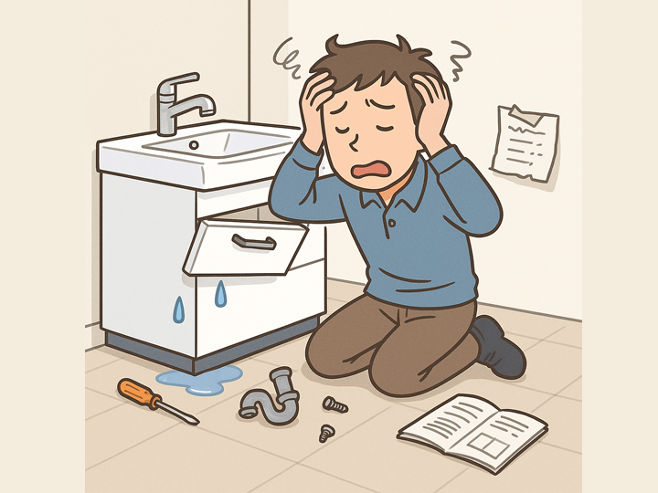 実際に多い、洗面台のDIYの失敗例とその背景