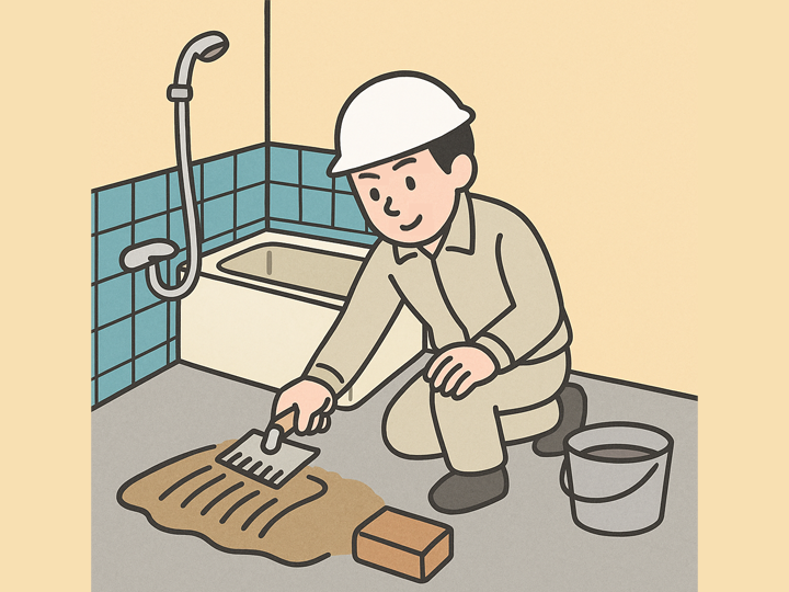 在来工法の浴室