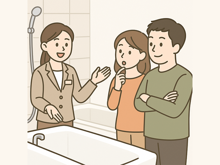 浴槽選びをするときは、ショールームで必ず実物を確認しましょう！