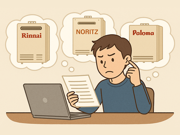 給湯器選びでは、まずはメーカーの比較から始める人が多い