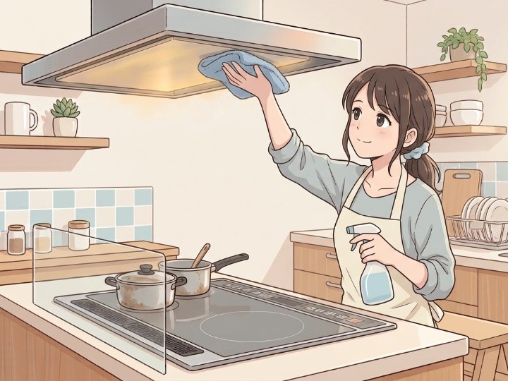 日常的な手入れ：調理後の軽い水拭き