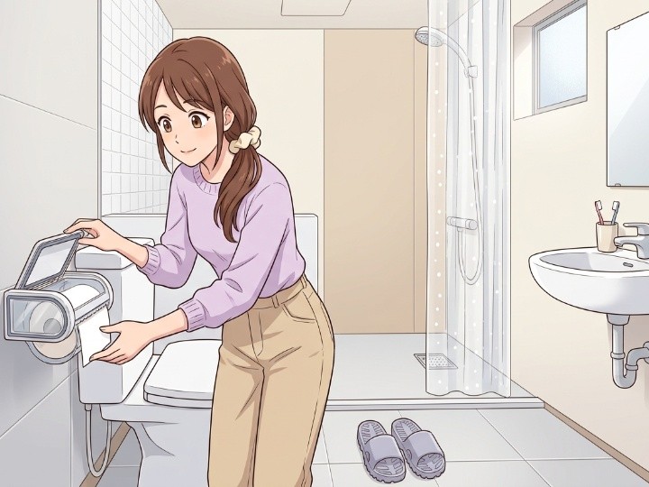 「トイレ・洗面エリア」を濡らさない乾燥を維持する工夫