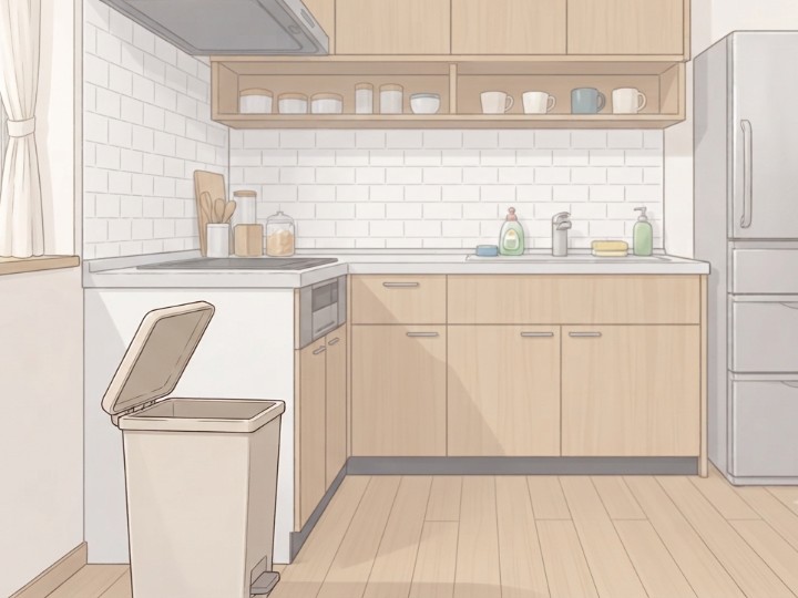 湿気がこもりにくく掃除しやすい場所に置く