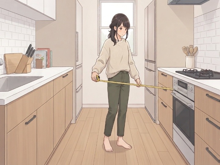 動きやすさを左右するキッチンの通路幅