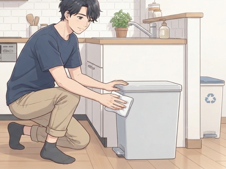 汚れを落としやすい素材とゴミ箱を選ぶ