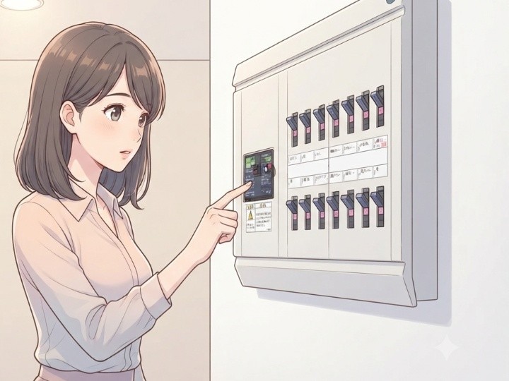 家のブレーカーが落ちていないか見る