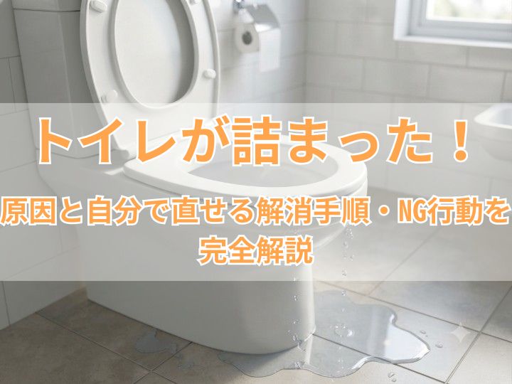 トイレが詰まった！原因と自分で直せる解消手順・NG行動を完全解説