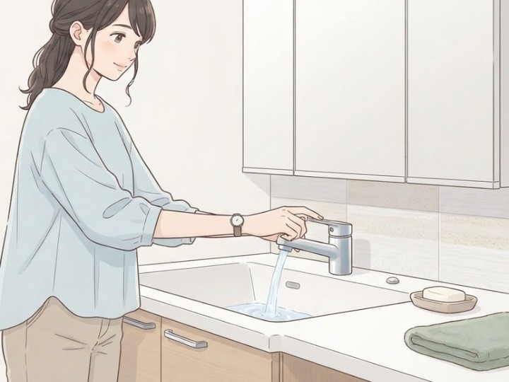 ほかの蛇口から水が出るか確認する