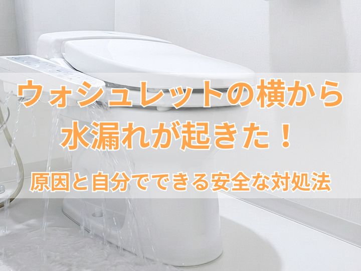 ウォシュレットの横から水漏れが起きた！原因と自分でできる安全な対処法