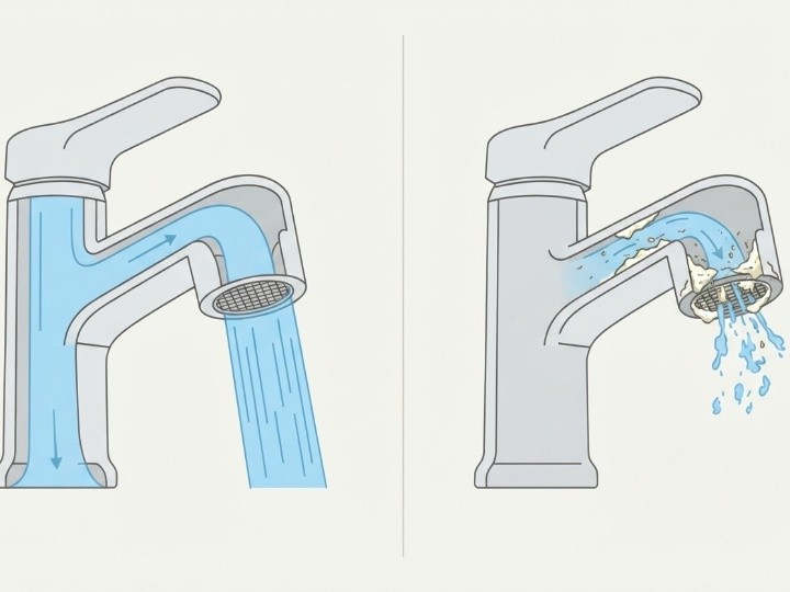 混合水栓の水が出にくくなる仕組みを知る