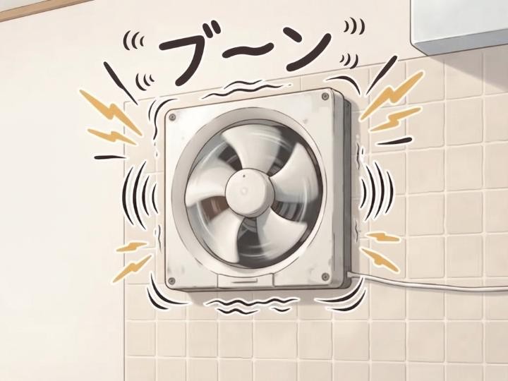 換気扇から「ブーン」と大きな音がする原因