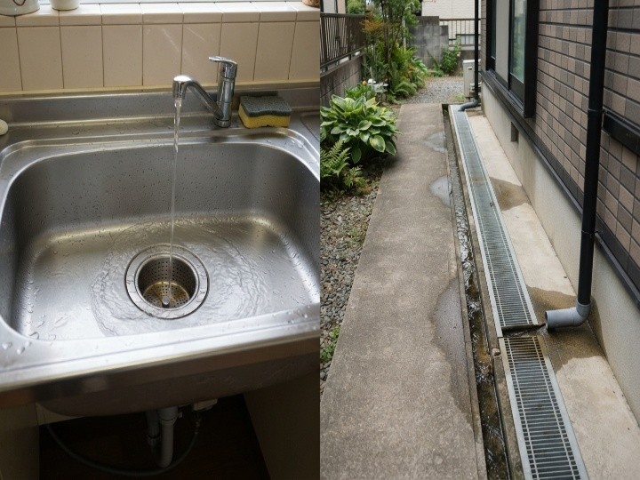 排水溝と排水口は役割が異なる設備です