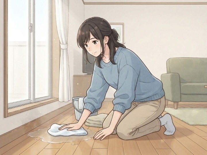 濡れた場所をできるだけ早く乾かす