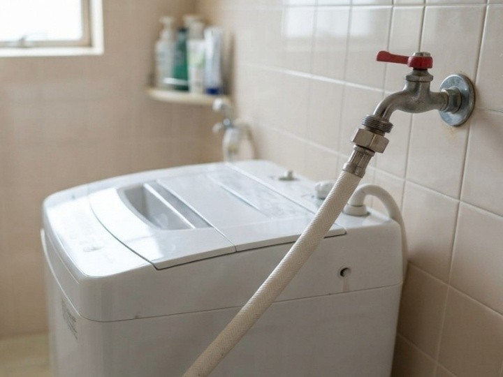 洗濯機の給水ホースを定期的に見る