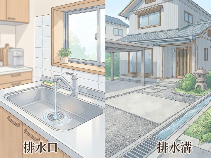 排水口と排水溝は何が違うのか